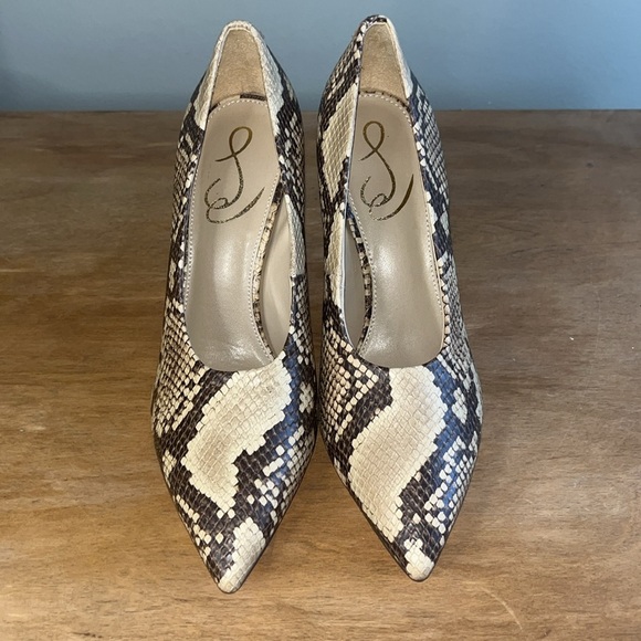 Sam Edelman Hilton Python Embossed Pumps Size 7 - Picture 2 of 7